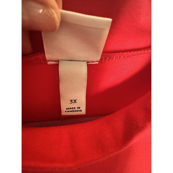 Women's Maxi A-Line Dress - A New Day Red Mock Sleeveless New Plus Size 3X - Picture 11 of 13